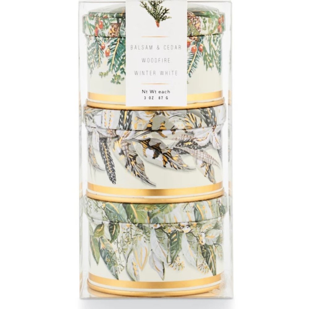 Illume Noble Holiday Tin Candle Bundle 3 Pack